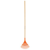 Escoba d mtal curva 15 dints mango d madra 48" trupr..